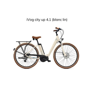 IVOG city UP 4.1, parfaite combinaison d'un vélo à la fois confortable et élégant. Il est doté des pneus anti-crevaisons et de dérailleur. 